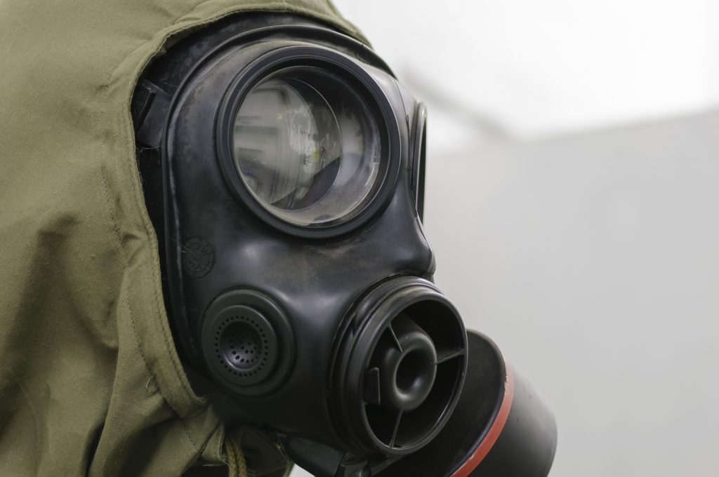 Gasmask and Nuclear, Biological and Chemical (NBC) suit